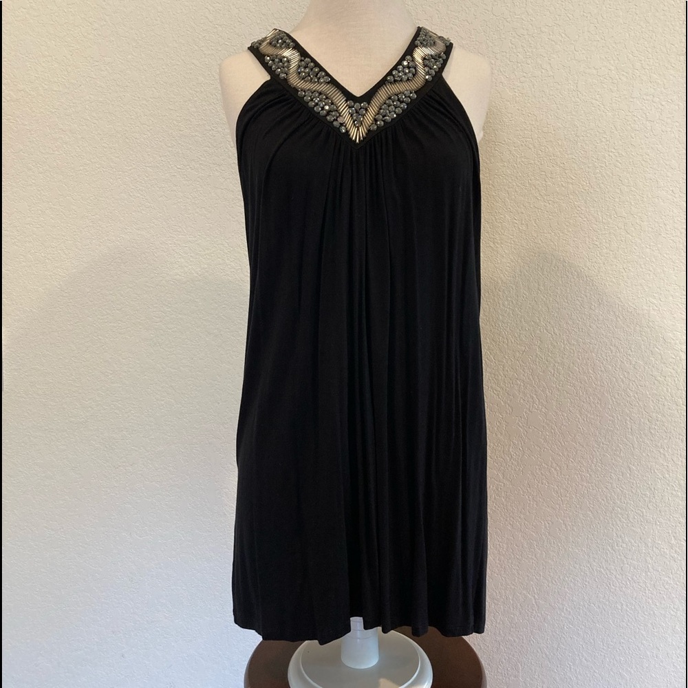 Mini jeweled neck dress. Gently worn